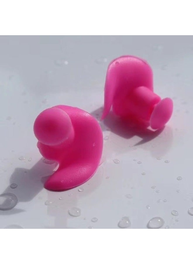Generic Shark Fin Earplugs Swimming Waterproof Earplugs Silicone Earplugs Spiral Earplugs Sleep Noise Reduction Earplugs Silicone Three-layer-Color:Pink  - Image 5