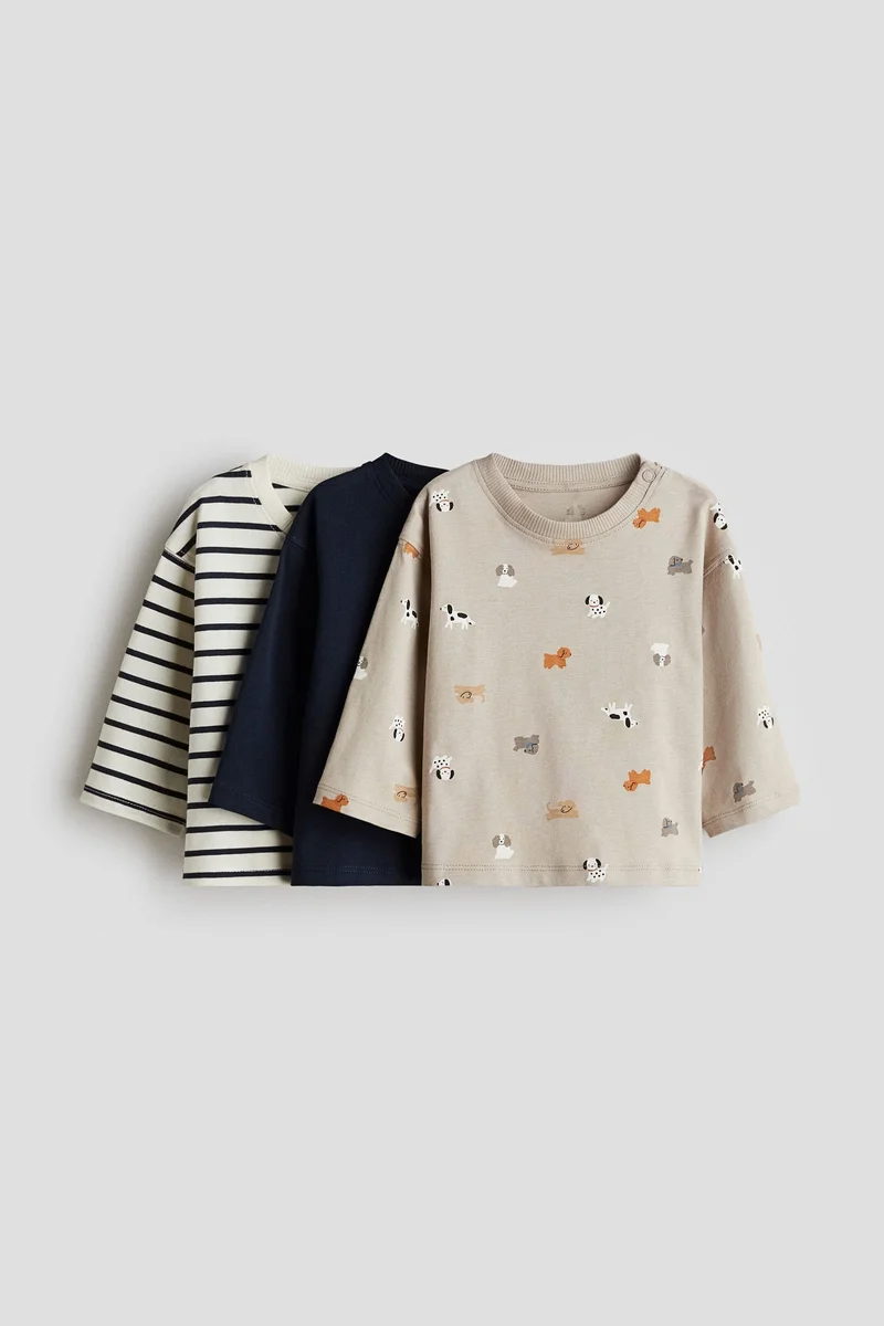 H&M 3-pack cotton T-shirts