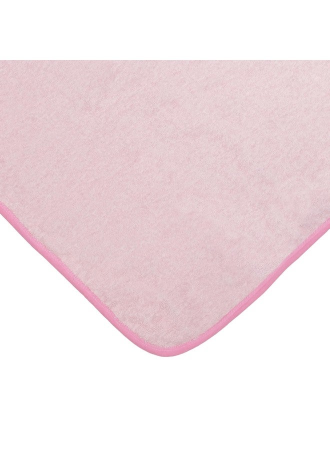 EVERYDAY KIDS Hooded Baby Toddler Bath Towel for Girls - 3D Pink Princess Towel with Crown; Soft and Absorbent Terry Cloth Hooded Towel for Young Kids; Baby Girl Bath Essential - Image 4