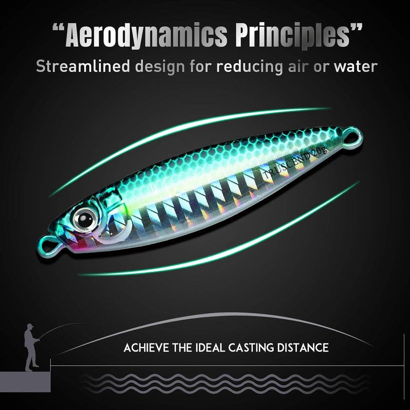 TRUSCEND خيوط صيد قيمة من المفضل لدى القبطان، ملاعق ملحية لامعة مثالية للصيد، صيد بطيء لجذب المزيد من الأسماك، طُعم سمك السلمون والتونة المتين والمصنوع بشكل جيد مع خطاف حاد - Image 4