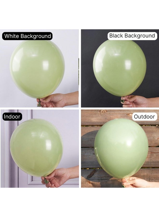 PartyWoo Beryl Green Balloons, 50 Pcs 12 Inch Boho Green Balloons, Dusty Green Balloons For Balloon Garland Or Balloon Arch As Birthday Decorations, Party Decorations, Wedding Decorations, Green-F32  - Image 2