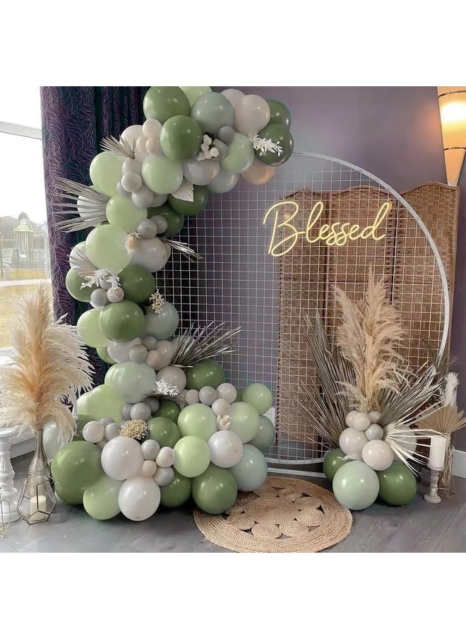 PartyWoo Beryl Green Balloons, 50 Pcs 12 Inch Boho Green Balloons, Dusty Green Balloons For Balloon Garland Or Balloon Arch As Birthday Decorations, Party Decorations, Wedding Decorations, Green-F32  - Image 3