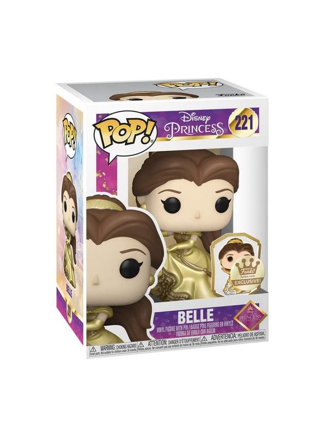 Funko Pop! Ultimate Princess Collection Belle Pop & Pin Vinyl Figure Shop Exclusive - Image 3