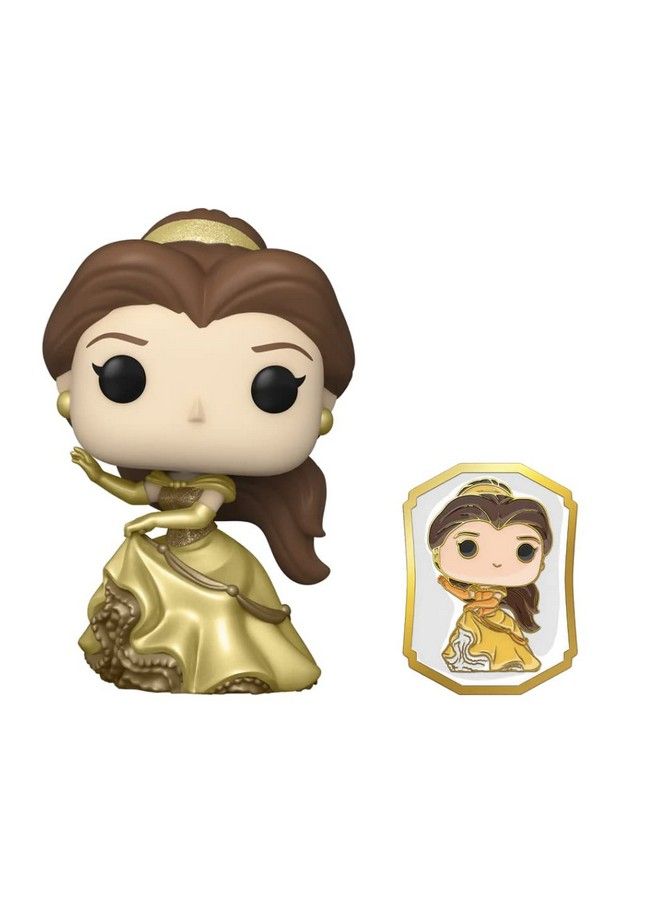 Funko Pop! Ultimate Princess Collection Belle Pop & Pin Vinyl Figure Shop Exclusive - Image 1