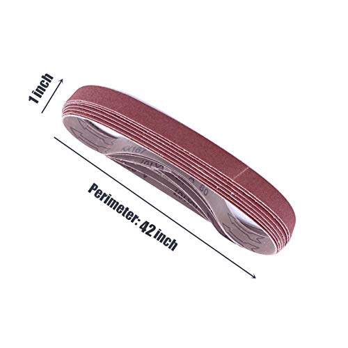 SHUTTLE GENIUS 1-Inch x 42-Inch Sanding Belt, 80 Grit Aluminum Oxide Sanding Belts, Belt Sander Belt Sandpaper 80 Grit, 24 Pack (1x42 Inch, 80 Grit) - Image 3