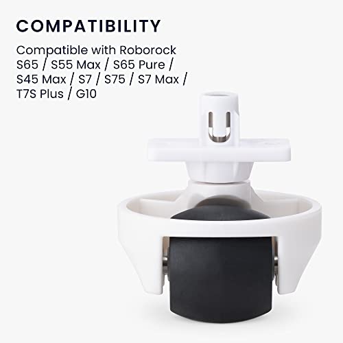 kwmobile Replacement Front Wheel Compatible with Roborock S6 and S7 Series S65 S55 Max S65 Pure S45 Max S7 S75 S7 Max T7S Plus G10 - Image 3