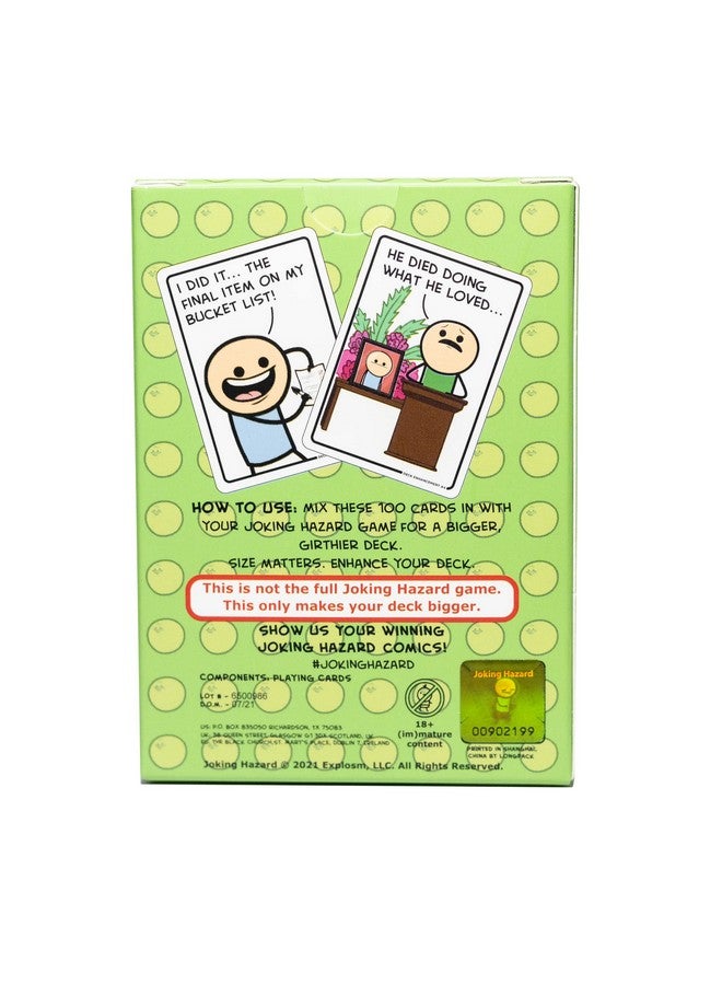 جوكنغ هازارد تعزيز المجموعة رقم 4 - التوسعة الرابعة لبطاقة بناء هزلية Joking Hazard - لعبة حفلات من Cyanide and Happiness من 3 إلى 10 لاعبين، باللون الأخضر - Image 2