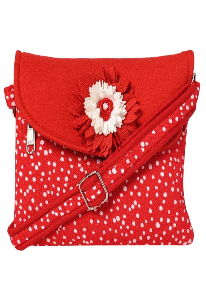 Coco Candy Women's Casual Lightweight Stylish Handbag | Polka dot Red & White Sling Bag for Women - Perfect for Daily Use - Image 1