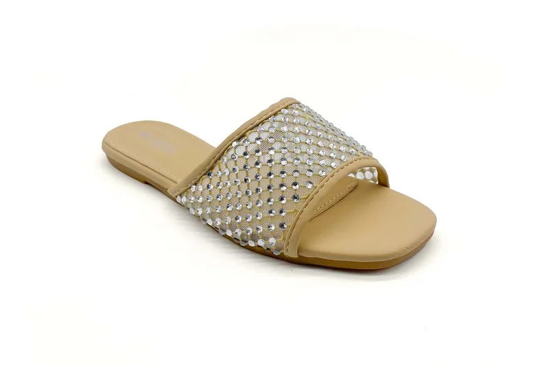 Cuple Girls multi strap slide sandals