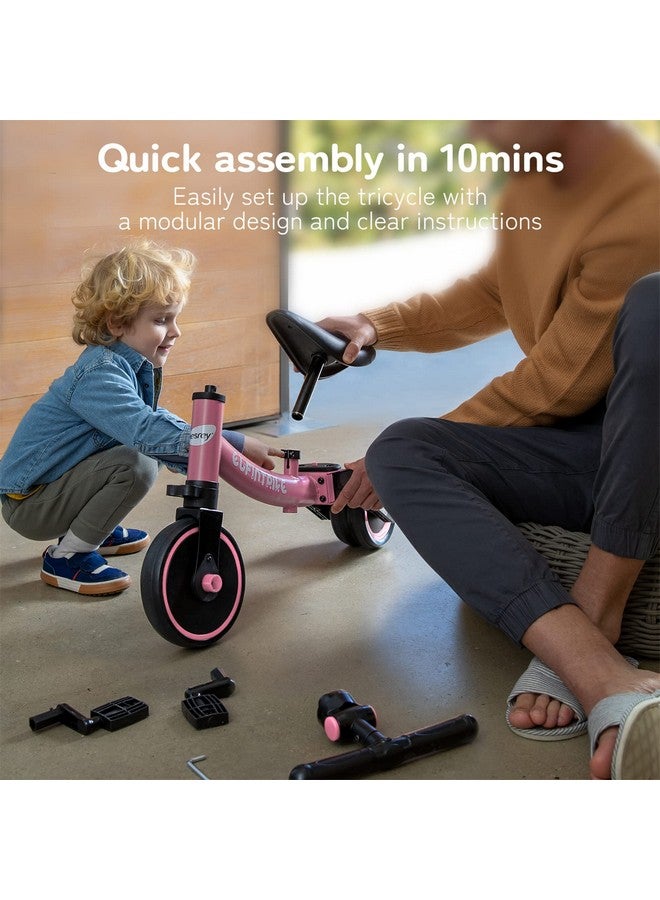 besrey 5 in 1 Toddler Bike for 1 Year to 4 Years Old Kids, Toddler Tricycle Kids Trikes Tricycle, Toys for Boy & Girl, Balance Training, Removable Pedals - Image 5