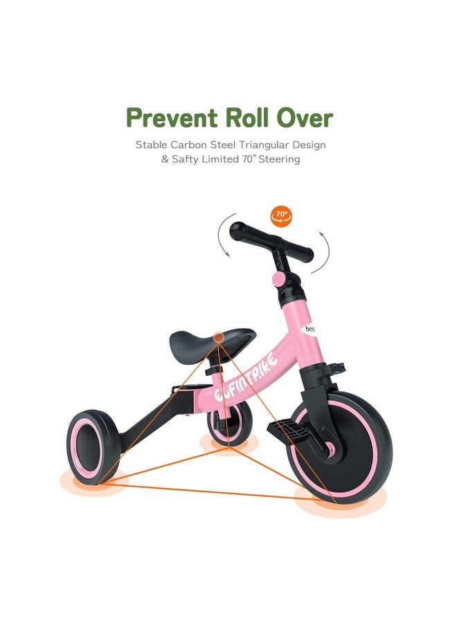 besrey 5 in 1 Toddler Bike for 1 Year to 4 Years Old Kids, Toddler Tricycle Kids Trikes Tricycle, Toys for Boy & Girl, Balance Training, Removable Pedals - Image 4
