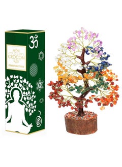 Crocon 7 Chakra Crystal Tree Of Life Handmade Feng Shui Bonsai Attract Good Luck Gemstone Tree Home Decoration Crystals Seven Chakra Tree For Positive Energy Meditation Accessories Money Tree Gift  - Image 3