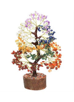 Crocon 7 Chakra Crystal Tree Of Life Handmade Feng Shui Bonsai Attract Good Luck Gemstone Tree Home Decoration Crystals Seven Chakra Tree For Positive Energy Meditation Accessories Money Tree Gift  - Image 2