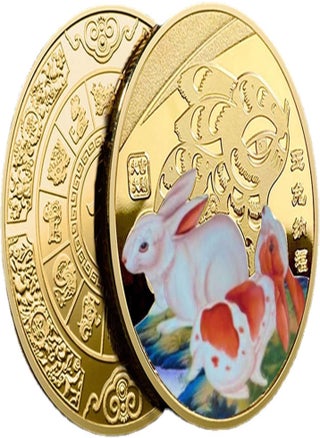 Chinese Zodiac Year Of Rabbit 2023 Coins | Year Of The Rabbit Chinese Lunar New Year Keepsake | Gold Silver Twelve Zodiac Year Of The Rabbit Collectibles for Chinese Lunar New Year Christmas - pzsku/Z5E8DBAED78798B551FE1Z/45/_/1737434919/0a8e22c7-853e-42a7-ae1a-40e87703878c
