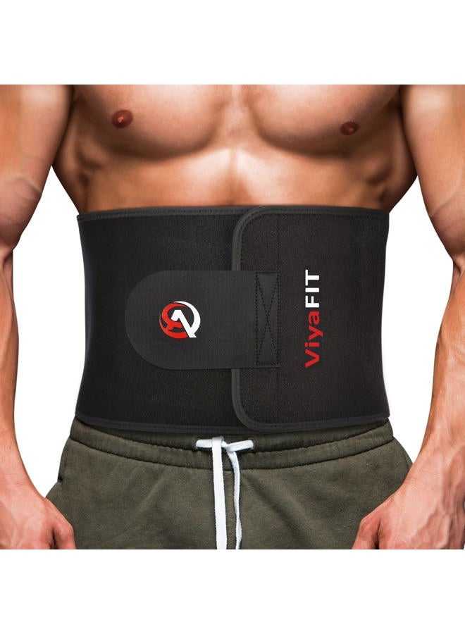 Viyafit Waist Trimmer Belt, Premium Waist Trainer for Women & Men Weight Loss Red - Image 1