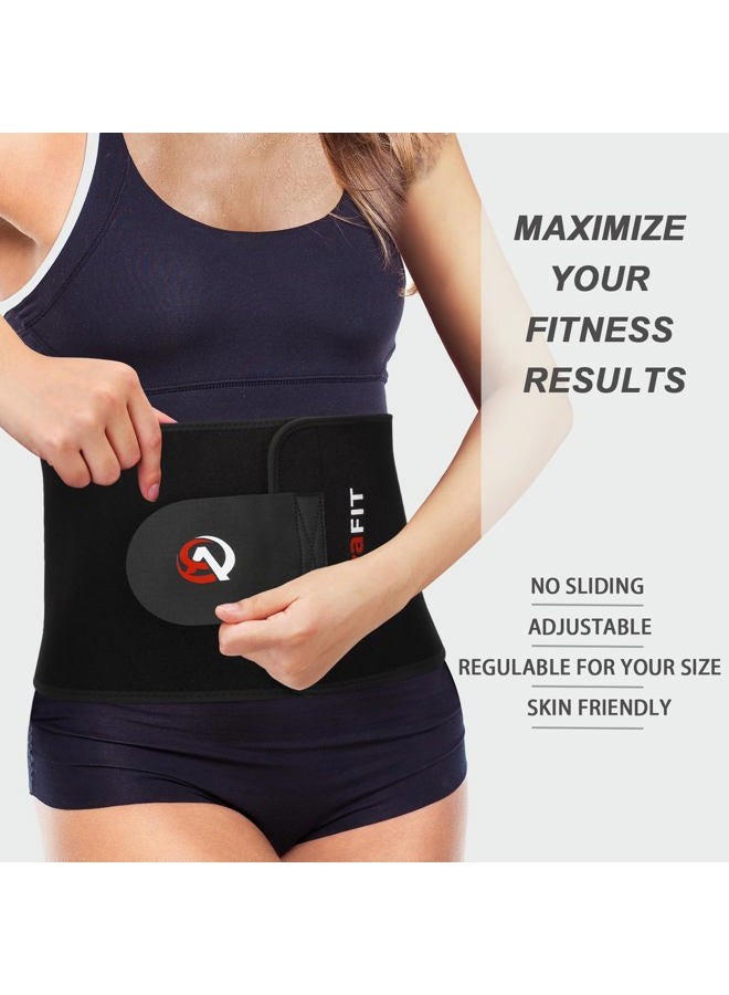 Viyafit Waist Trimmer Belt, Premium Waist Trainer for Women & Men Weight Loss Red - Image 3
