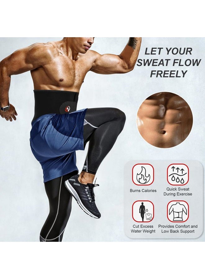 Viyafit Waist Trimmer Belt, Premium Waist Trainer for Women & Men Weight Loss Red - Image 2