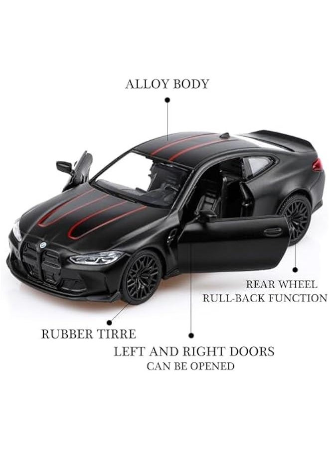 Generic - 1/36 Scale BMW M4 Diecast Model Cars,Pull Back Vehicles BMW Toy Cars,Cars Gifts for Boys Girls(Black) - Image 1