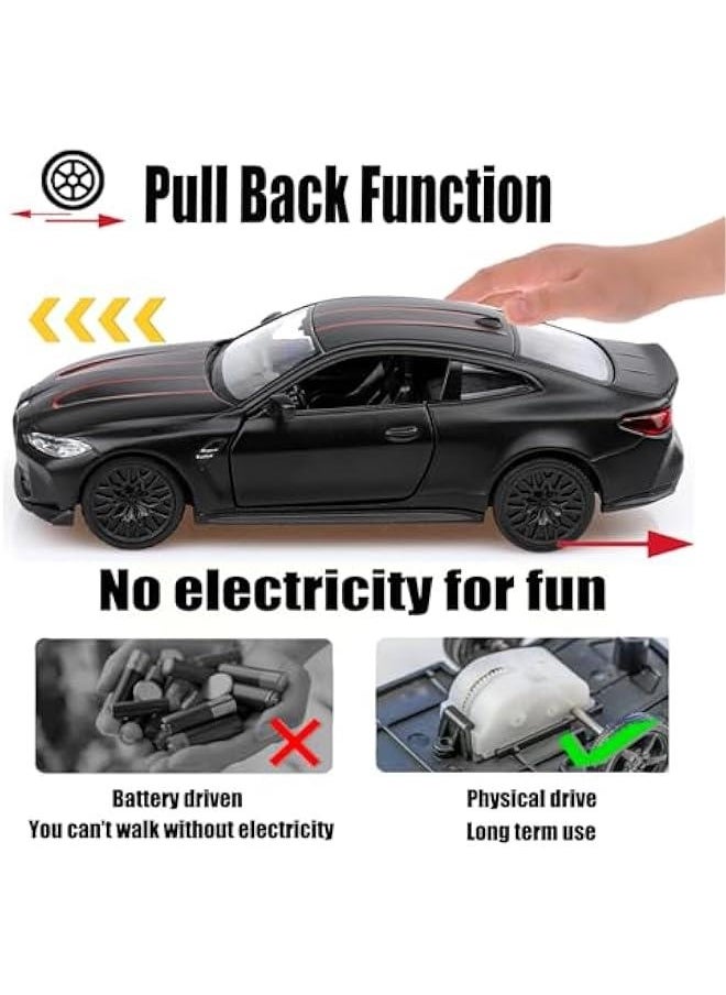 Generic - 1/36 Scale BMW M4 Diecast Model Cars,Pull Back Vehicles BMW Toy Cars,Cars Gifts for Boys Girls(Black) - Image 1