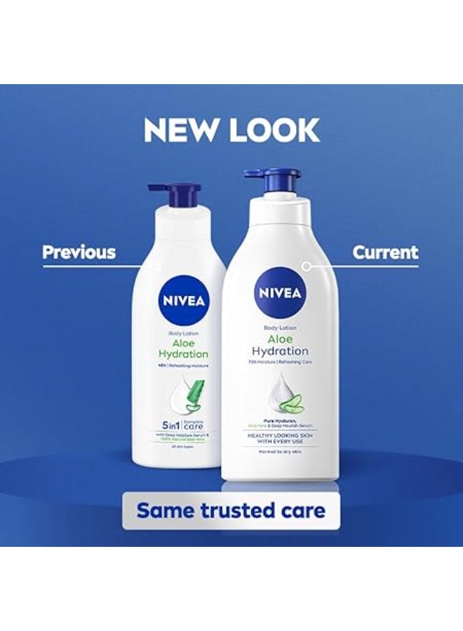 نيفيا لوشن ترطيب بالصبار للجسم – 600 مل | ترطيب يدوم حتى 72 ساعة - Image 2
