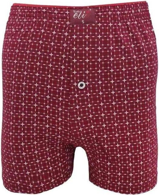 Tutku Elit Towel Waist Patterned Men's Boxer 1102 | burgundy - Image 1