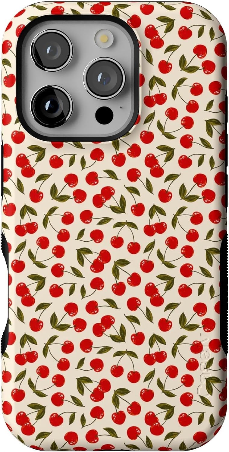 Casely iPhone 16 Pro Case Cherry on Top Red Cherries Bold Protective Design Compatible with MagSafe - Image 2