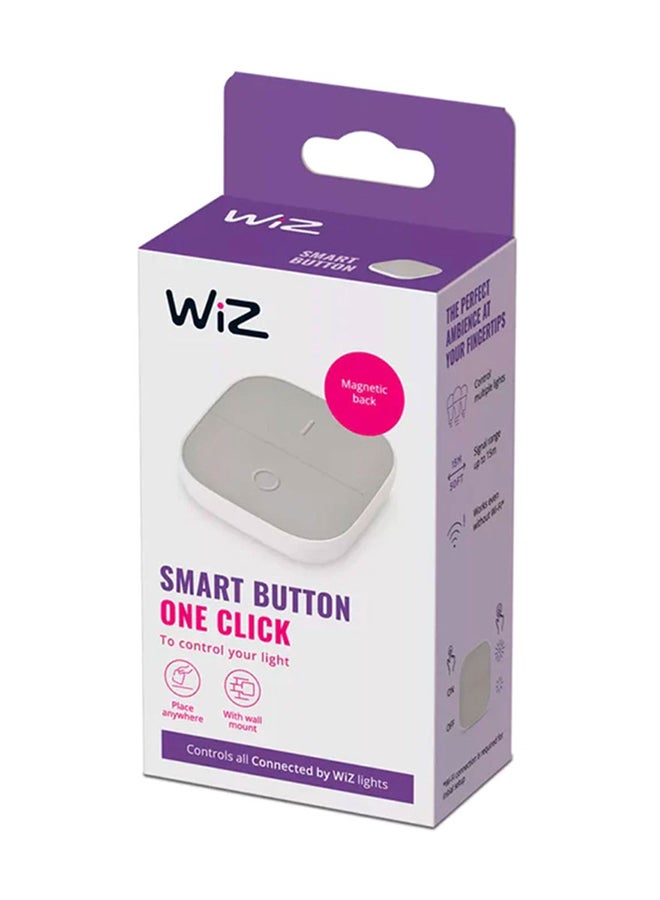 Wiz Portable Smart Button,Wireless Wall Switch for WiZ Smart Lights, Magnetic Back, Works with WiFi, Alexa & Google Assistant-Eu Plug - Image 1