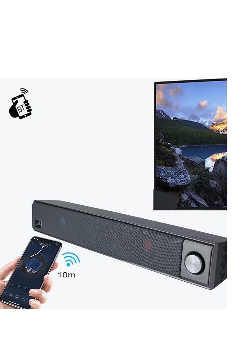 كيسونلي - مكبر صوت ساوند بار لاسلكي محمول باضاءة LED متعددة مزود ببلوتوث من كيسونلي LED-909 أسود - Image 1