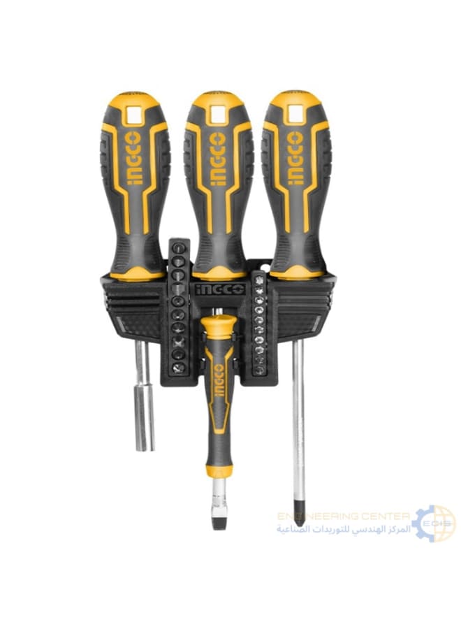 إنجكو طقم مفكات لقم وسنون 24 ق(عادة +صليبة +2يد سنون) انكو