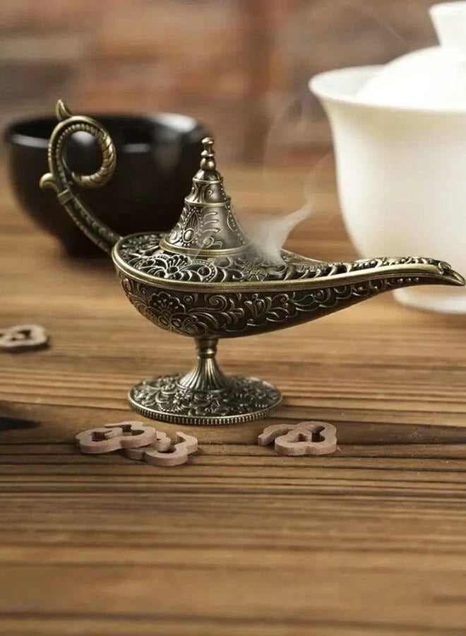 Ramadan Decoration – Metal Incense Burner in Aladdin Lamp Shape to Elegantly Enhance Home Decor with a Classic Touch, Perfect as a Ramadan Gift or for Creating a Festive Atmosphere - Image 5