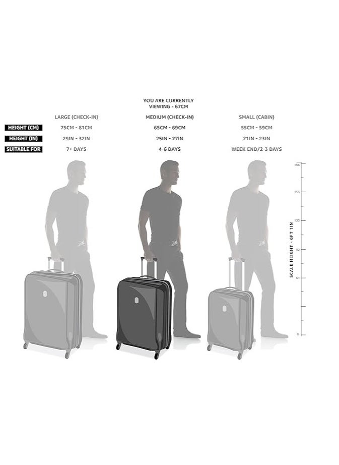 AMERICAN TOURISTER American Tourister Liftoff 67 cms Medium Check-in Polypropylene Hard Sided Double Spinner Wheel Luggage/Trolley Bag/Suitcase (Apple Green)  - Image 3