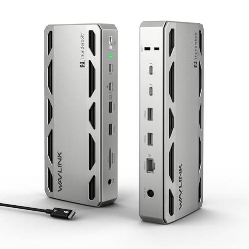 WAVLINK Intel Certified Thunderbolt 5 Dock 12in1 TB5 Docking Station with 120Gbps Max Transfer 140W PD 25G Ethernet 4X USBA 32 Gen 2 SD40 for Windows 11Mac OS 146 or Later TB54 Laptops - Image 1