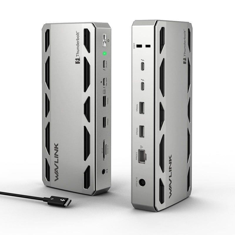WAVLINK Intel Certified Thunderbolt 5 Dock 12in1 TB5 Docking Station with 120Gbps Max Transfer 140W PD 25G Ethernet 4X USBA 32 Gen 2 SD40 for Windows 11Mac OS 146 or Later TB54 Laptops - Image 2