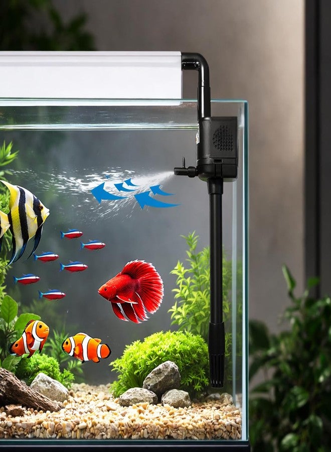 VAYINATO RS Electrical RS-580P 10W 3-in-1 Submersible Power Head Filter Motor | 900L/H Water Circulation, Filtration & Oxygenation for Imported Fish Tanks - Image 2