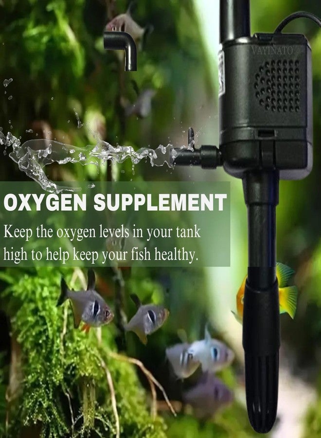 VAYINATO RS Electrical RS-580P 10W 3-in-1 Submersible Power Head Filter Motor | 900L/H Water Circulation, Filtration & Oxygenation for Imported Fish Tanks - Image 3