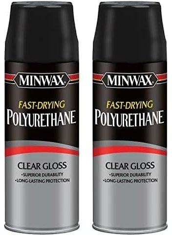 Minwax Minwax Fast Drying Polyurethane Spray Protective Wood Finish Clear Gloss 115 oz Aerosol Can Pack of 2  - Image 1