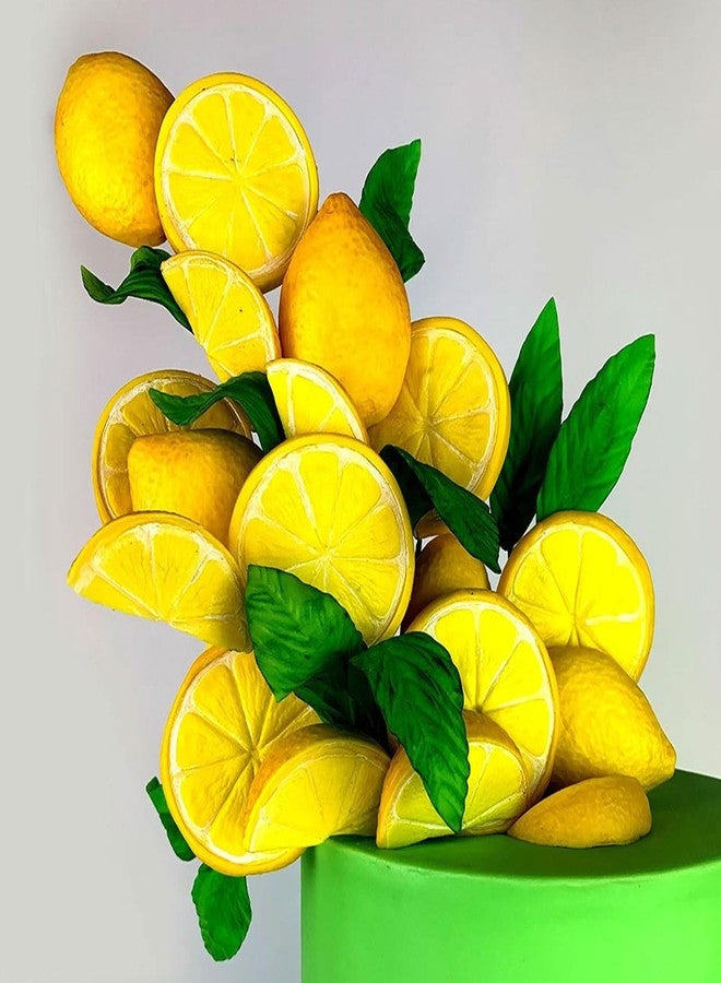 Caregene Lemon Fondant Silicone Molds Fruit Chocolate Baking Molds for Cake Decorating Cupcake Topper Gum Paste Polymer Clay Set of 2 - Image 5
