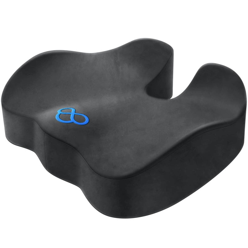 BlissTrends Seat CushionThick Memory Foam Cushions for Office Chair Car Seat Airplane Relieving Pressure Tailbone Sciatica Back Pain for Long Sitting Office Workers Car Drivers 47in Thick Grey