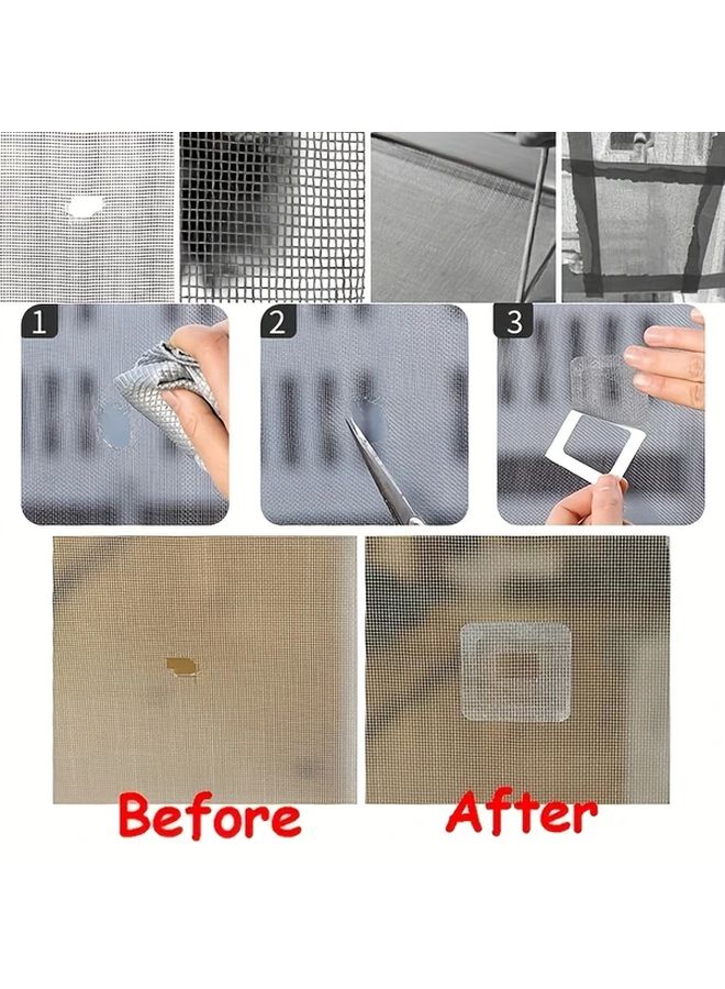 Self Adhesive Anti Fly Mosquito Net 3 94inch x 3 94inch Double Sided Nano Screen Repair Patch - Image 3