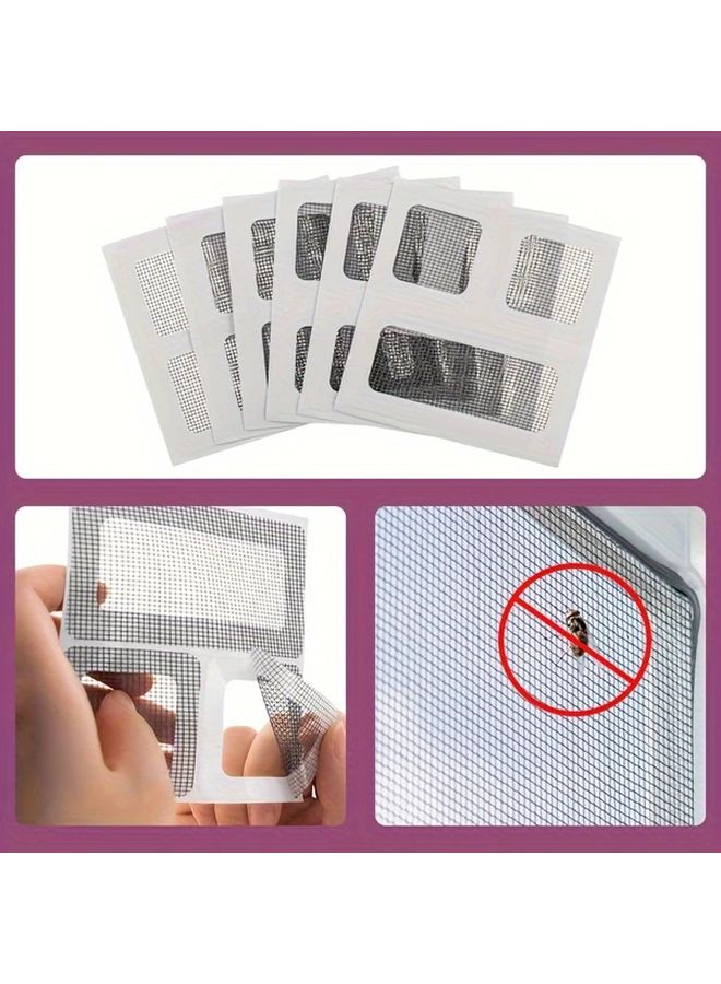 Self Adhesive Anti Fly Mosquito Net 3 94inch x 3 94inch Double Sided Nano Screen Repair Patch - Image 1