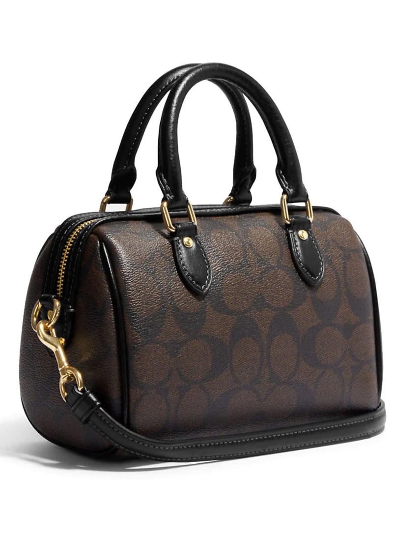 coachoutlet Coach Gold Walnut Black Women Handbag Cv961 - Image 3