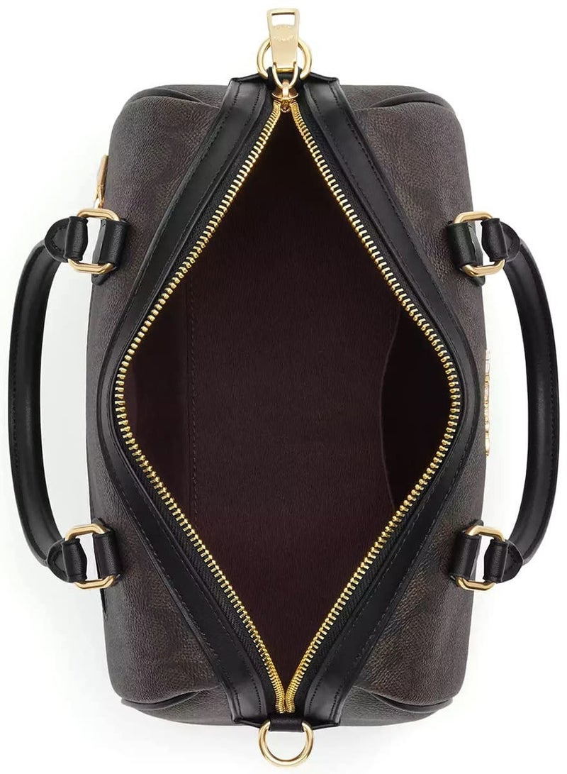 coachoutlet Coach Gold Walnut Black Women Handbag Cv961 - Image 5