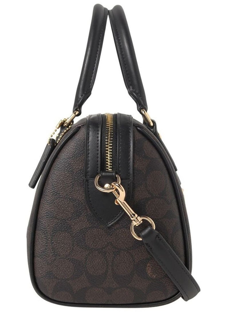 coachoutlet Coach Gold Walnut Black Women Handbag Cv961 - Image 4