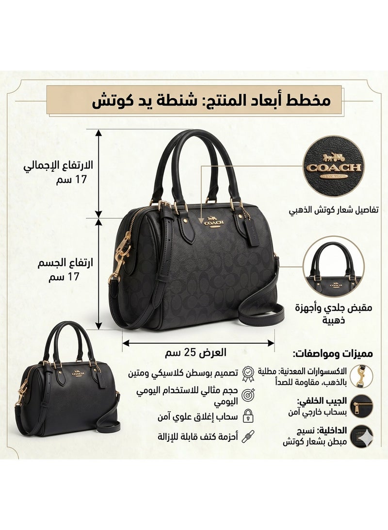 coachoutlet Coach Gold Walnut Black Women Handbag Cv961 - Image 2