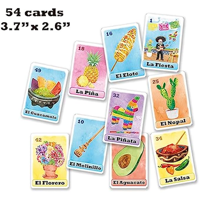 More Fiesta Jumbo Size Mexican Loteria Bingo Game Set in Spanish for up to 10 Players  10 Large Size Boards and Full Deck of Cards - Image 2