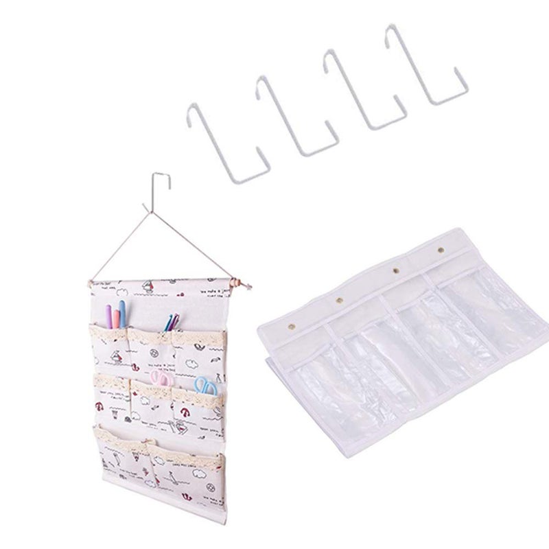 OJYUDD 12 Pack White Smart Over The Door Hook,2 Side Metal Z Hooks,S Hooks for Hanging Coats,Bags,Towels for Bathroom,Kitchen,Office - Image 5