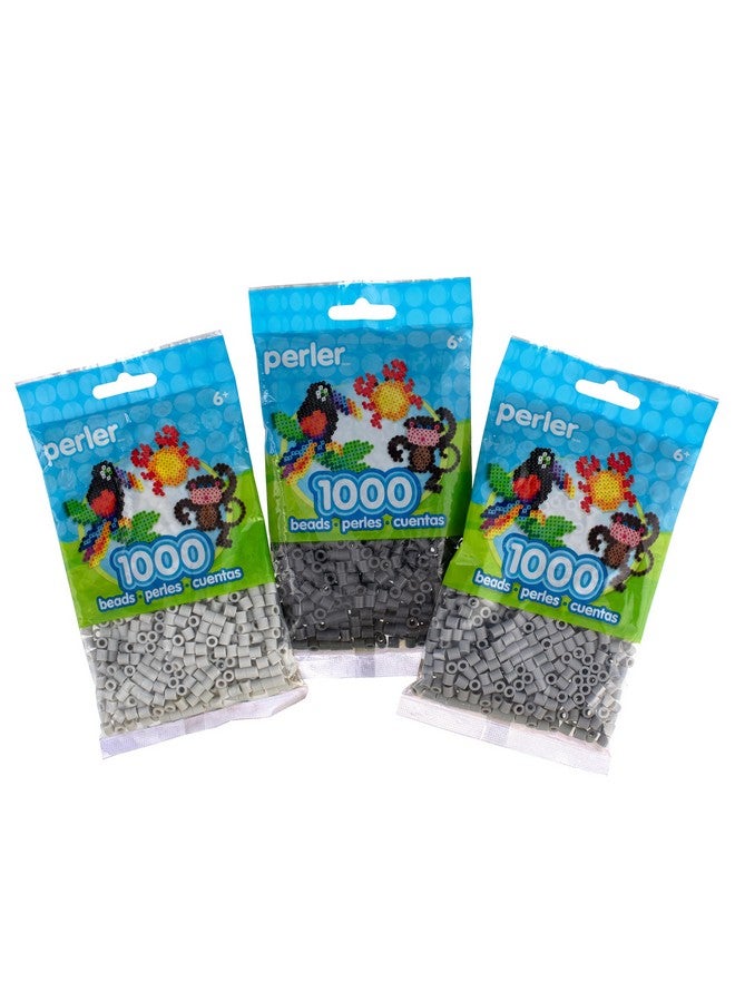 بيرلر مجموعة خرز فيوز من بيرلر 83-99787 للأنشطة الحرفية، رمادي فاتح، رمادي، ورمادي داكن، 3000 قطعة - Image 1
