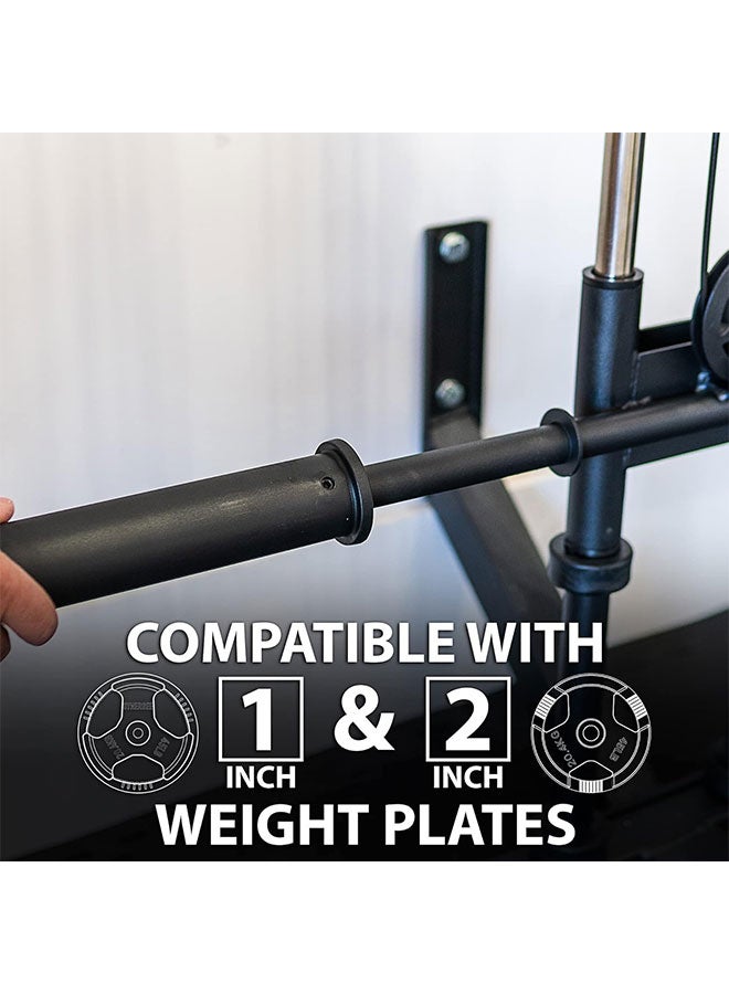 Max Strength Wall-Mounted Lat Pulley System Home Gym Cable Machine for Strength Training, Compatible with 1” & 2” Weight Plates - Image 5