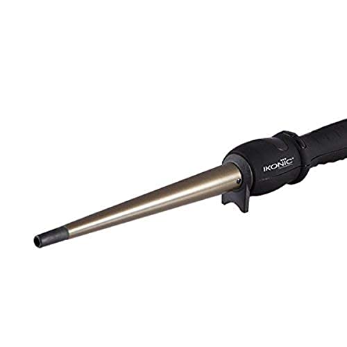 IKONIC Professional Conical Tong Hair Curler - CNT 25mm with Ceramic Barrel for all hair types (Black) for Salon Finish Hair Styling - Image 1