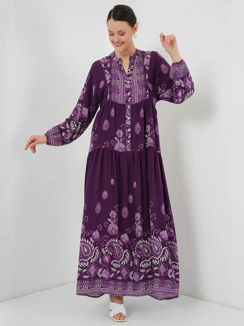 بيغ دارت BDART Printed V-Neck Maxi Dress
